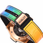 Big Bang Unico Rainbow King RG 45mm 1:1 Best Edition Rainbow Gummy Strap A1280 ZF