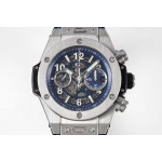 Hublot Big Bang Unico Titanium 1:1 Best Edition Blue Skeleton Dial Blue Rubber Strap A1280 ZF