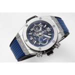 Hublot Big Bang Unico Titanium 1:1 Best Edition Blue Skeleton Dial Blue Rubber Strap A1280 ZF