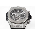 Hublot Big Bang Unico Titanium 1:1 Best Edition Black Skeleton Dial Black Rubber Strap A1280 ZF