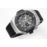 Hublot Big Bang Unico Titanium Ceramic Bezel 1:1 Best Edition Skeleton Dial Black Rubber Strap A1280 ZF