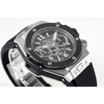 Hublot Big Bang Unico Titanium Ceramic Bezel 1:1 Best Edition Skeleton Dial Black Rubber Strap A1280 ZF