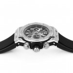 Hublot Big Bang Unico Titanium Diamonds Bezel 1:1 Best Edition Skeleton Dial Black Rubber Strap A1280 ZF