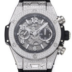 Hublot Big Bang Unico Titanium Full Diamonds 1:1 Best Edition Skeleton Dial Black Rubber Strap A1280 ZF