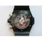 Big Bang Unico Black Ceramic 1:1 Best Edition Black Skeleton Dial on Black Rubber Strap A1242 HBF