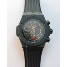 Big Bang Unico Black Ceramic 1:1 Best Edition Black Skeleton Dial on Black Rubber Strap A1242 HBF