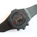 Big Bang Unico Black Ceramic 1:1 Best Edition Black Skeleton Dial on Black Rubber Strap A1242 HBF