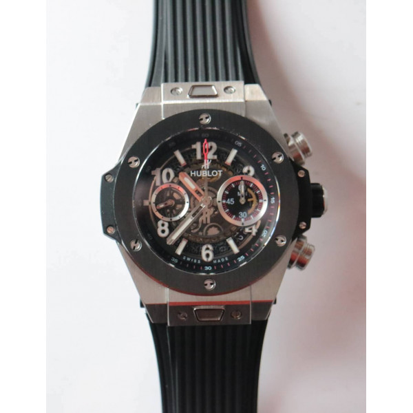 Big Bang Unico SS 1:1 Best Edition Black Skeleton Dial on Black Rubber Strap A1242 HBF