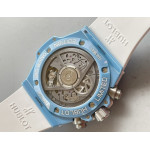 Hublot Big Bang Unico Blue/White Ceramic 1:1 Best Edition Skeleton Dial on Blue/White Rubber Strap BBF A1280