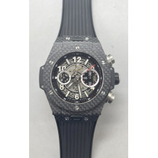 Big Bang Unico Carbon 1:1 Best Edition Black Skeleton Dial on Black Rubber Strap A1220 HBF