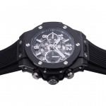 Hublot Big Bang Unico 42mm Real Black Ceramic 1:1 Best Edition Black Skeleton Dial on Black Rubber Strap BBF A1280