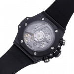 Hublot Big Bang Unico 42mm Real Black Ceramic 1:1 Best Edition Black Skeleton Dial on Black Rubber Strap BBF A1280