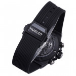 Hublot Big Bang Unico 42mm Real Black Ceramic 1:1 Best Edition Black Skeleton Dial on Black Rubber Strap BBF A1280