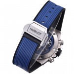 Hublot Big Bang Unico 42mm Titanium 1:1 Best Edition Blue Skeleton Dial on Blue Rubber Strap BBF A1280