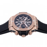 Hublot Big Bang Unico 42mm RG 1:1 Best Edition Black Skeleton Dial on Black Rubber Strap BBF A1280