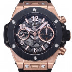 Hublot Big Bang Unico 42mm RG/Ceramic Bezel 1:1 Best Edition Black Skeleton Dial on Black Rubber Strap BBF A1280