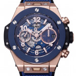 Hublot Big Bang Unico 42mm RG/Ceramic Bezel 1:1 Best Edition Blue Skeleton Dial on Blue Rubber Strap BBF A1280