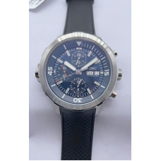Aquatimer Chrono SS 1:1 Best Edition Blue Dial on Black Rubber Strap A7750 RSF