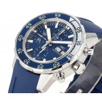 Aquatimer Chronograph IW376711 SS Case Blue Dial Rubber Strap V6S A7750