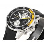 Aquatimer Chronograph IW376709 SS Black Dial Rubber Strap V6S A7750