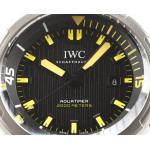 Aquatimer IW358002 SS 1:1 Best Edition Black Dial Yellow Sticks Markers on Black Rubber Strap V6SF A2824