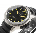 Aquatimer IW358002 SS 1:1 Best Edition Black Dial Yellow Sticks Markers on Black Rubber Strap V6SF A2824