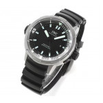 Aquatimer IW358002 SS 1:1 Best Edition Black Dial White Sticks Markers on Black Rubber Strap V6SF A2824