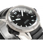 Aquatimer IW358002 SS 1:1 Best Edition Black Dial White Sticks Markers on Black Rubber Strap V6SF A2824