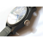 Big Pilot Real PR IW502001 Real Ceramic 1:1 Best Edition Black Dial on Black Calfskin Strap A51111 ZF v2 