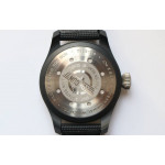 Big Pilot Real PR IW502001 Real Ceramic 1:1 Best Edition Black Dial on Black Calfskin Strap A51111 ZF v2 