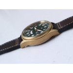 Pilot UTC Spitfire “MJ271” Bronze 1:1 Best Edition Green Dial on Brown Leather Strap A2836 ZF