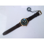 Pilot UTC Spitfire “MJ271” Bronze 1:1 Best Edition Green Dial on Brown Leather Strap A2836 ZF