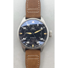 Big Pilot IW329701 Ti 1:1 Best Edition Black Dial on Brown Leather Strap M+F SEIKO 8N-24