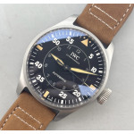 Big Pilot IW329701 Ti 1:1 Best Edition Black Dial on Brown Leather Strap M+F SEIKO 8N-24
