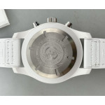 Pilot Chrono IW389105 Real White Ceramic 1:1 Best Edition Black Dial on White Leather Strap TWSF A7750