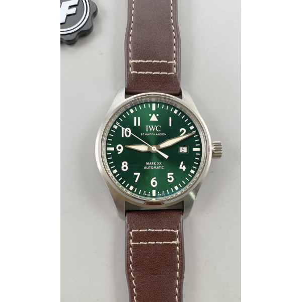 Mark XX IW328205 SS Green Dial Leather Strap ZF 