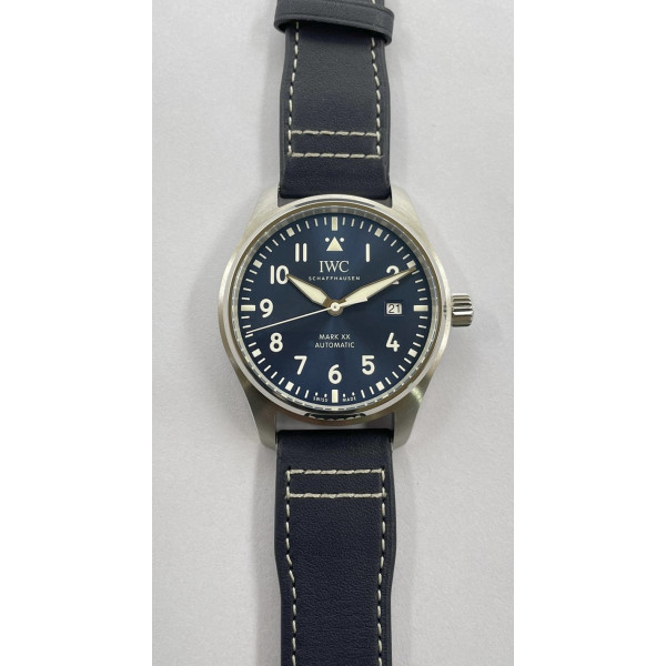 Mark XX IW328203 1:1 Best Edition Blue Dial on Blue Leather Strap V7F Asian ETA2892