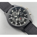  Pilot Chrono IW389101 Top Gun CeramicCase Black Dial Nylon Strap AZF A7750