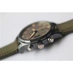 Pilot Chrono Top Gun IW388002 Real Ceramic 1:1 Best Edition Gray Dial Green Calfskin Strap A7750 BP