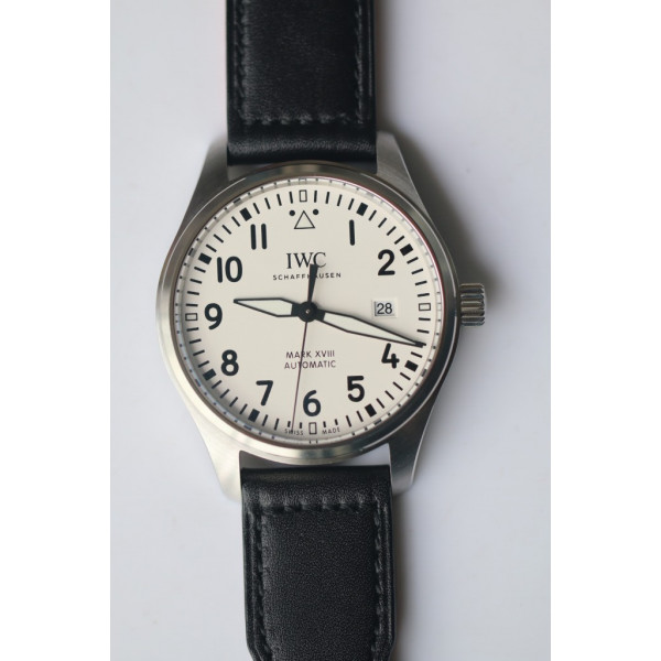 Mark XVIII IWC327012 SS White Dial Leather M+F Asia 2892