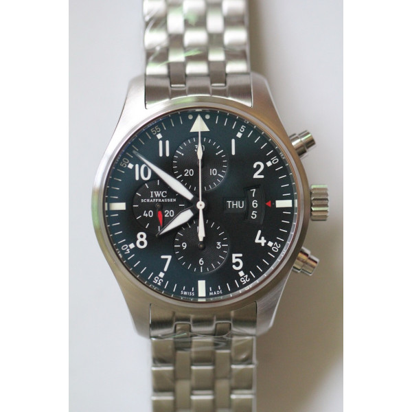 Pilot Chrono 377706 Blakc Dial 1:1 Best Edition Bracelet A7750 ZF