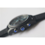 Pilot Chrono Top Gun IW3878 Real Ceramic 1:1 Best Edition Black Dial Blue Numbers Calfskin Strap A7750 ZF