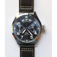 Big Pilot Real PR IW502703 SS 1:1 Best Edition Blue Dial on Black Calfskin Strap A52850 YLF