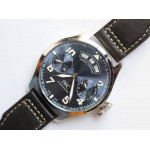 Big Pilot Real PR IW502703 SS 1:1 Best Edition Blue Dial on Black Calfskin Strap A52850 YLF