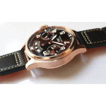 Big Pilot Real PR IW502706 RG 1:1 Best Edition Brown Dial on Black Calfskin Strap A52850 YLF