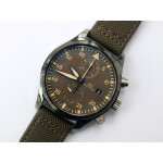 PILOT IW389001 1:1 Best Edition Ceramic Case Green Dial on Green Nylon Strap A7750 ZF