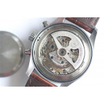 Pilot Chrono SS IW387802 Grey Dial 1:1 Best Edition Brown Leather Strap A7750 ZF