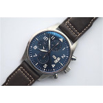 Pilot Chrono 377706 "Le Petit Prince" Blue Dial 1:1 Best Edition on Brown Leather Strap A7750 ZF