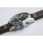 Pilot Chrono 377706 "Le Petit Prince" Blue Dial 1:1 Best Edition on Brown Leather Strap A7750 ZF