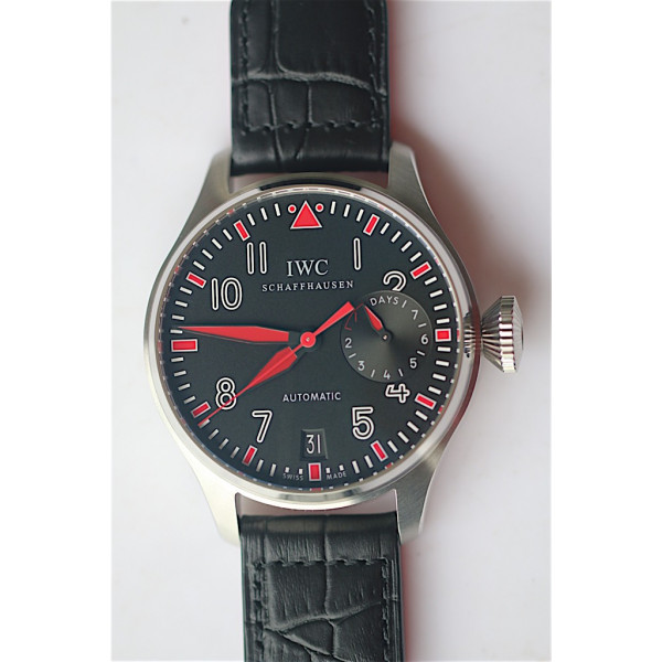 Big Pilot Real PR IW500435 "Muhammad Ali" Best Edition on Black Leather Strap A51111 ZF